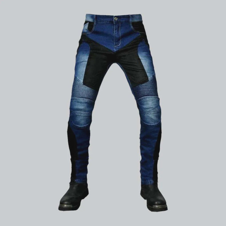 Color protective men's moto jeans | Jeans4you.shop