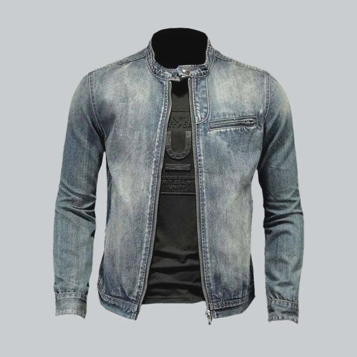 Vintage trendy biker denim jacket | Jeans4you.shop