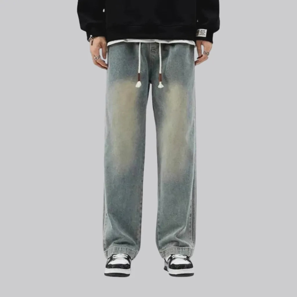 Faded wash and 90s style men's denim joggers | Jeans4you.shop