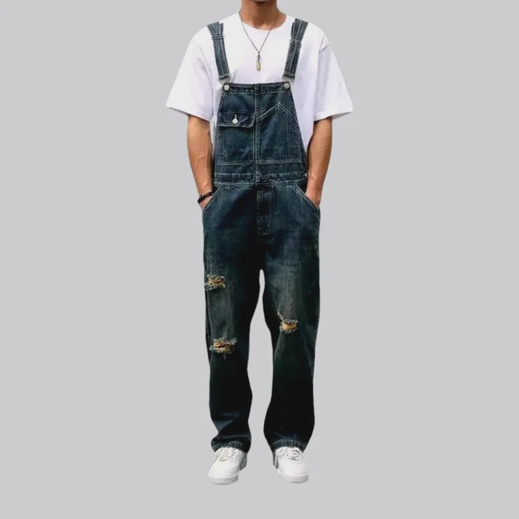 Fashionable loose men's jeans dungaree | Jeans4you.shop