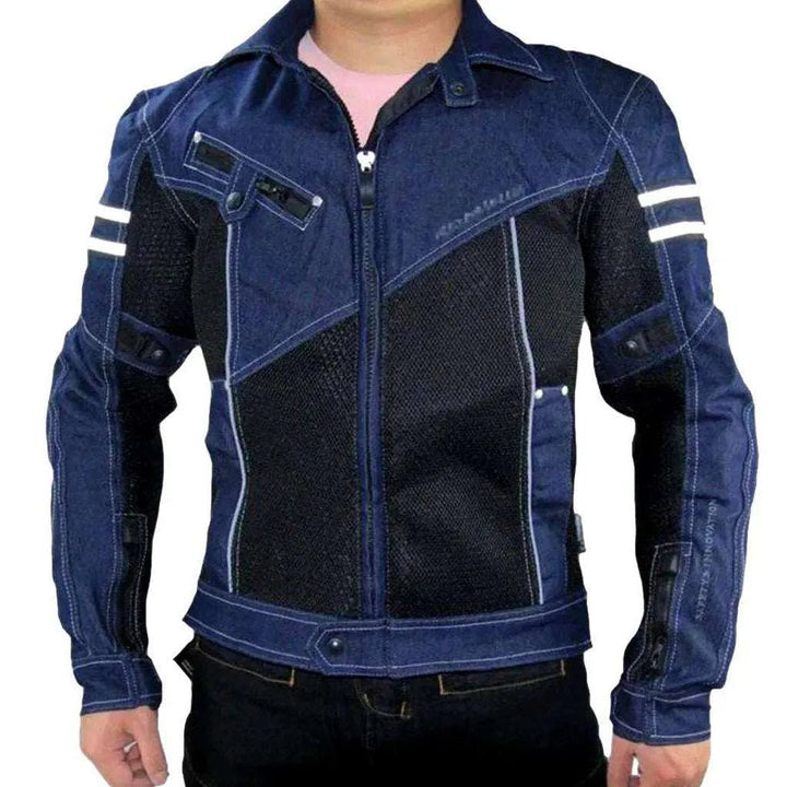 Protective slim riding jeans jacket