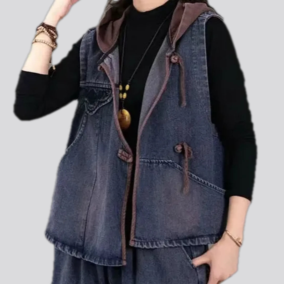 Retro Chic Denim Vest for Women | Jeans4you.shop