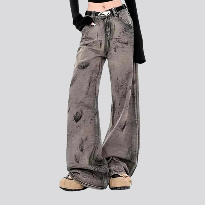 Retro Painted High-rise Women's Jeans | Jeans4you.shop