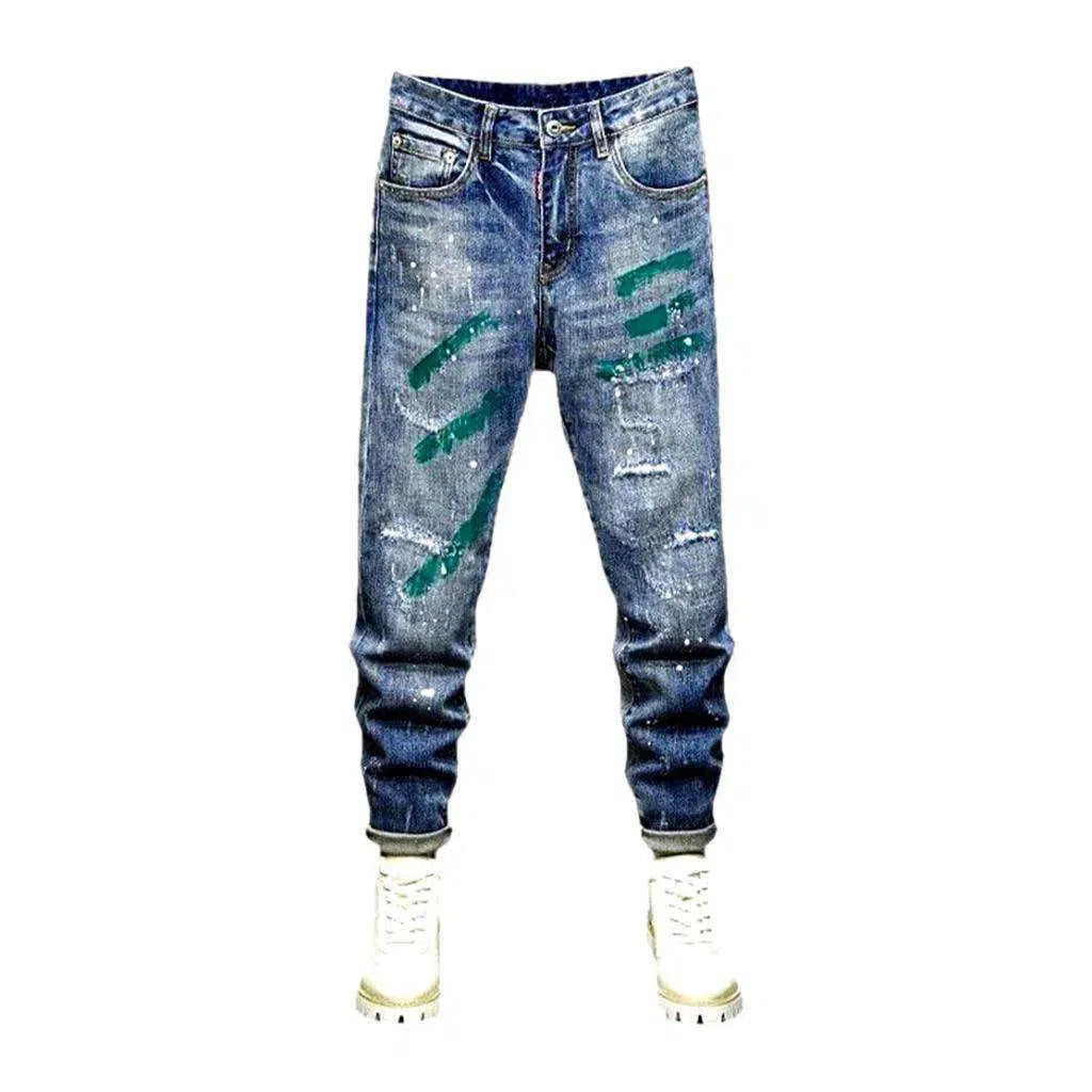 Sanded men's jeans