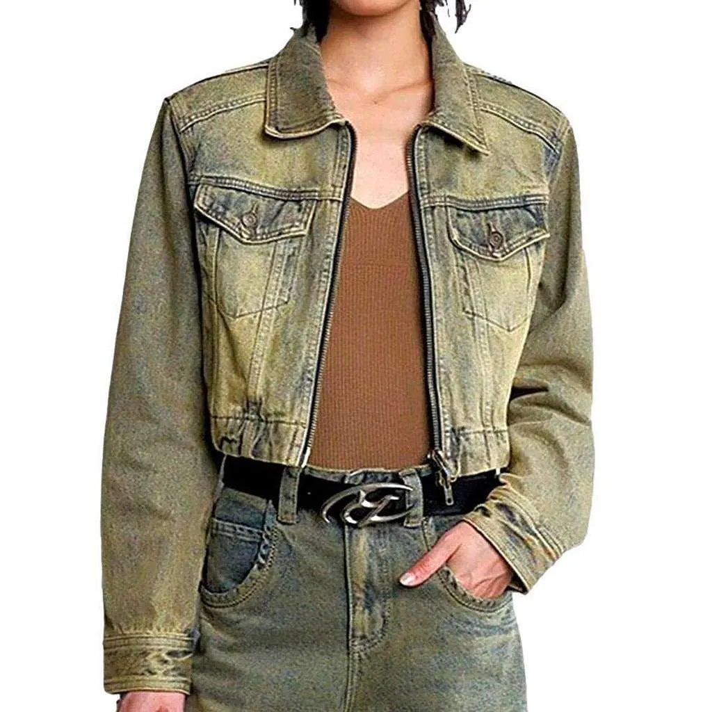 Short y2k denim jacket
 for women