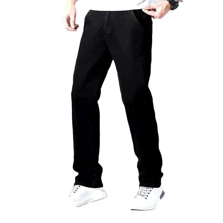 Slim-fit mobile pocket men's jeans