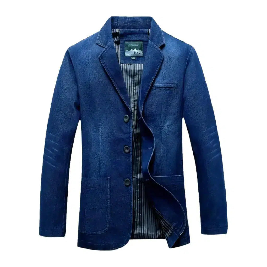 Stonewashed men's denim blazer