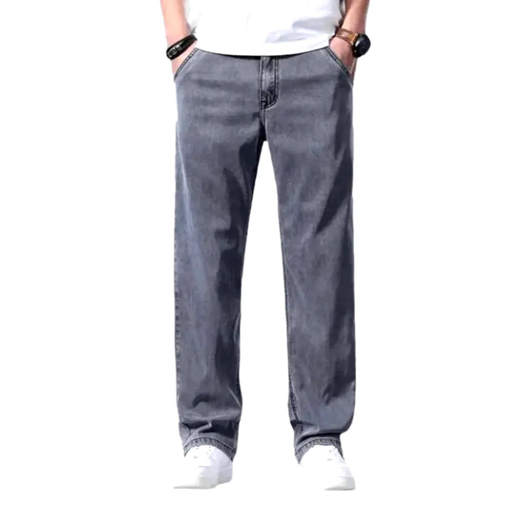 Straight stonewashed jeans
 for men