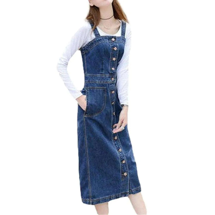 Stylish Jeans Dress - Blue