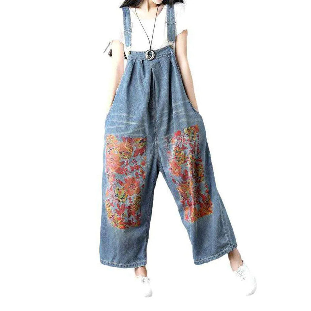 Street Style Jeans Overall for Women - Blue