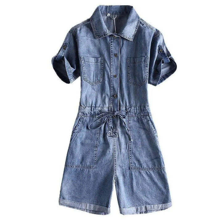 Stylish women's jeans jumpsuit