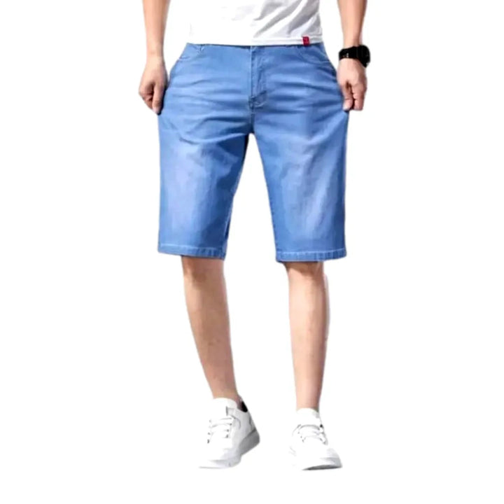 Thin straight men's jean shorts