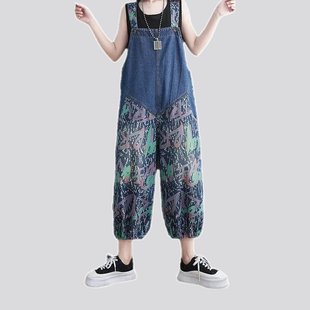 Unique Graffiti Pattern Women's Jeans Overall | Jeans4you.shop