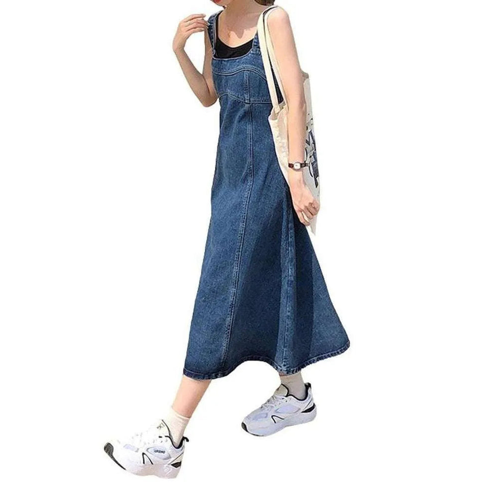 Urbane Denim Dress - Blue