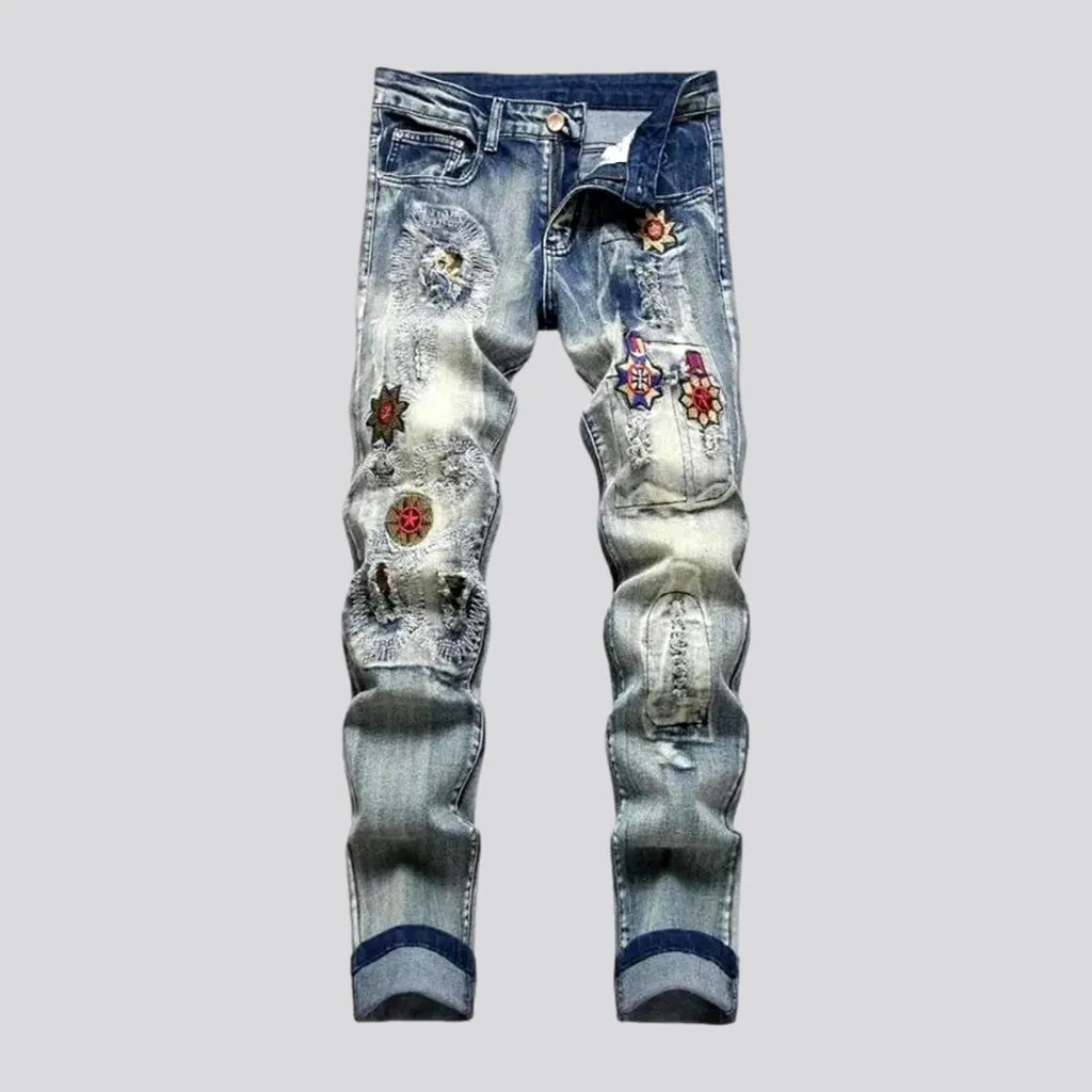 Vintage Embroidered Street Style Men's Jeans | Jeans4you.shop