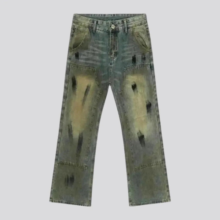 Vintage Style Carpenter Patches Men's Jeans | Jeans4you.shop