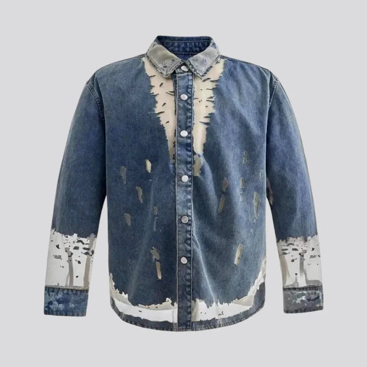 Vintage Style Men's Denim Shirt | Jeans4you.shop