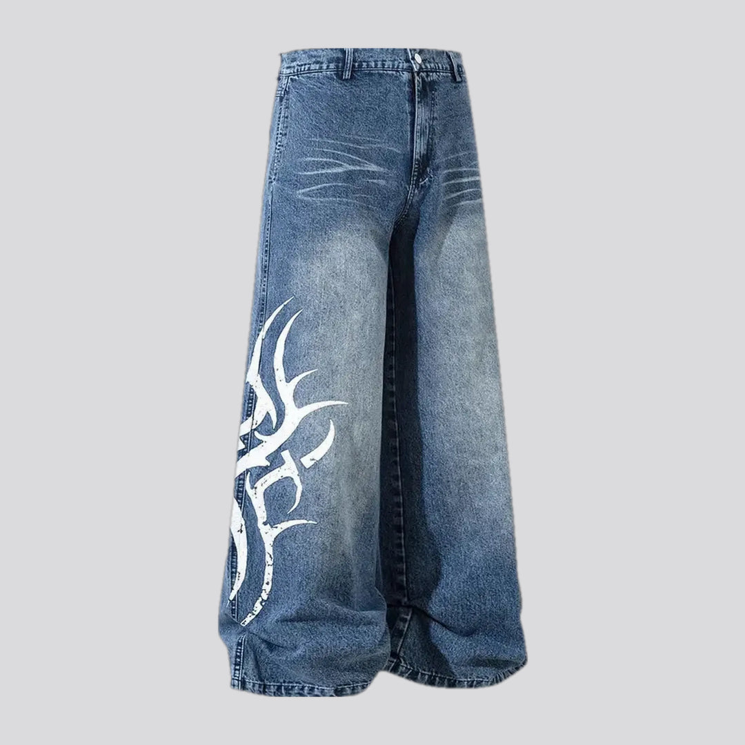 Whiskered Boho Baggy Men's Jeans | Jeans4you.shop