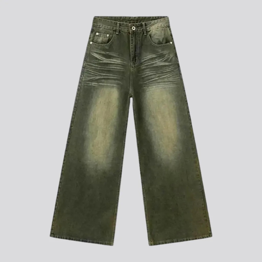 Whiskered Over Dyed Mid Rise Men's Jeans | Jeans4you.shop