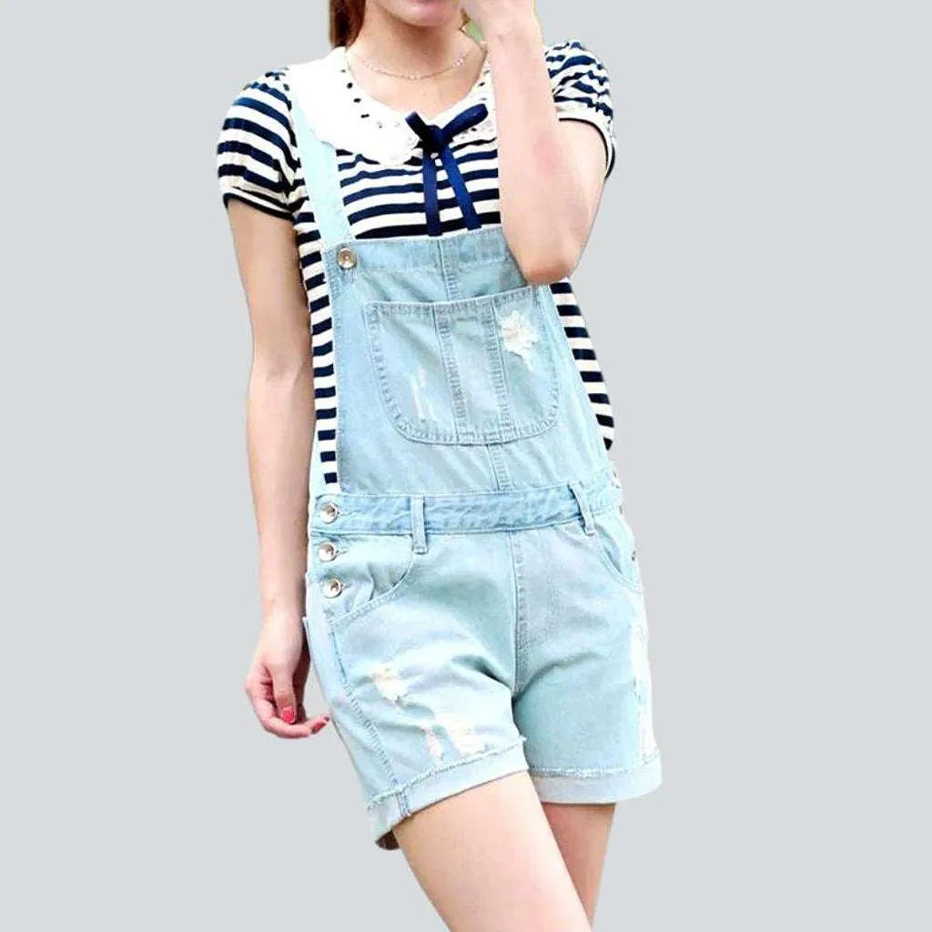 Women's denim overall shorts | Jeans4you.shop