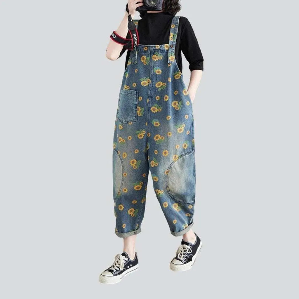 Women's painted denim overall | Jeans4you.shop