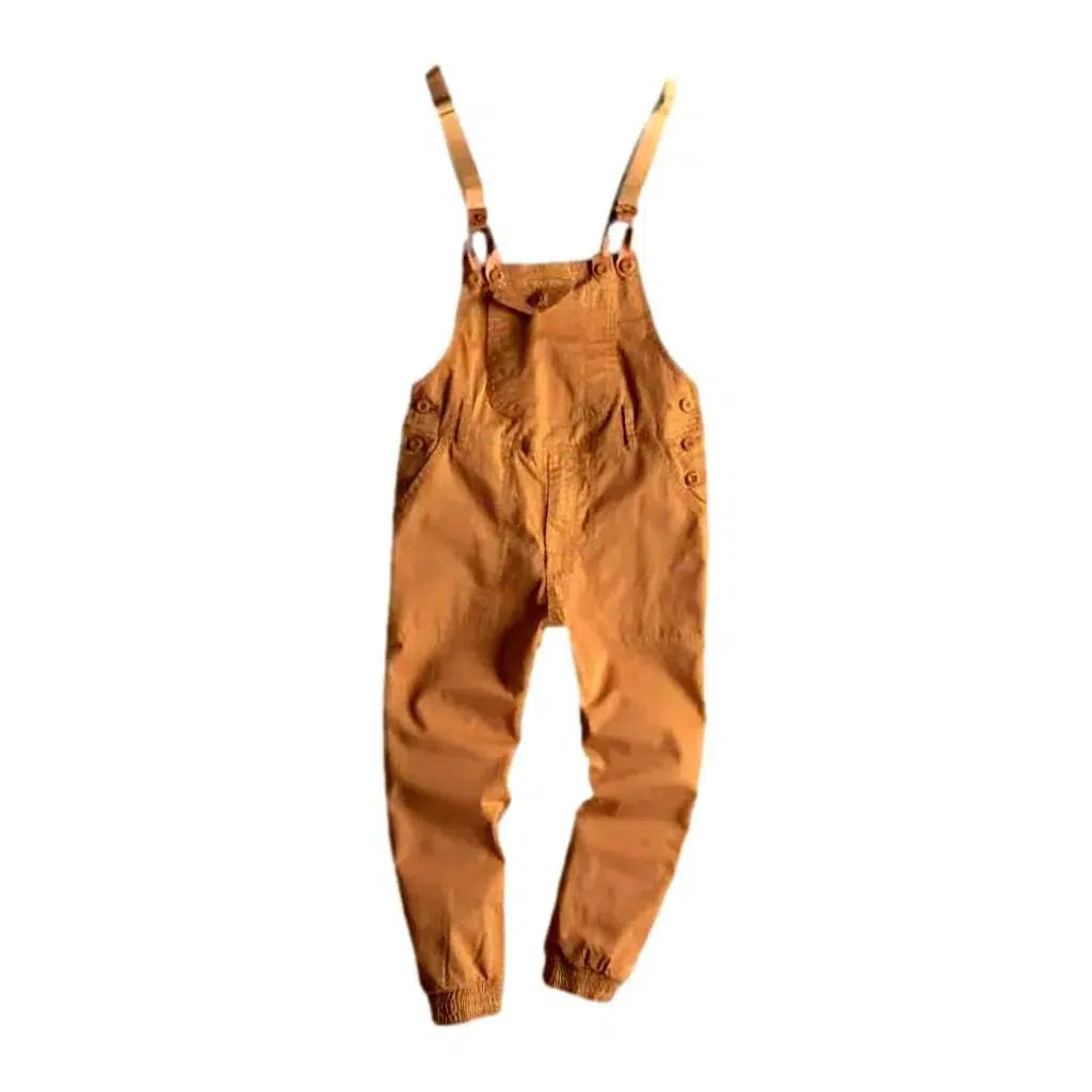 Y2k Men's Denim Dungaree - Orange