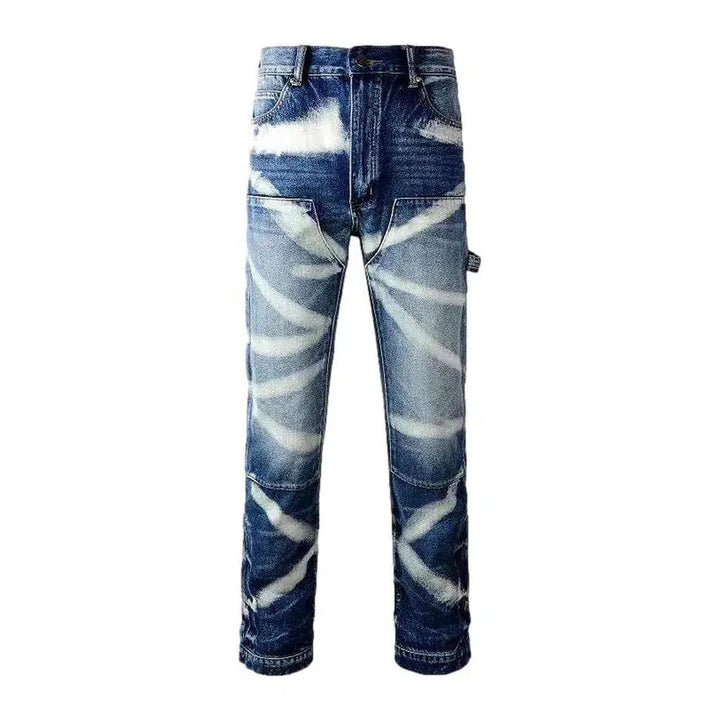 Zipper-button men's painted jeans | Jeans4you.shop